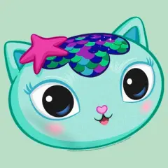 Girl's Gabby's Dollhouse Mercat Big Face T-Shirt