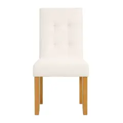 HomePop Set of 2 Tufted Back Dining Chairs Plywood Frame, Capacity