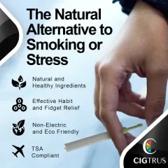 Cigtrus Oral Fixation Flavored Air Inhaler, Natural Habit Replacement, Stress Relief, 6 Pack