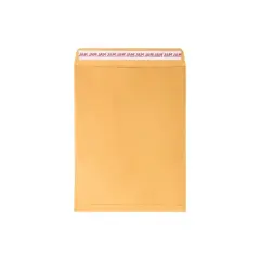 JAM PAPER Self Seal Catalog Envelopes 10" x 13" Brown Kraft Manila 100/Pack (13034233D)