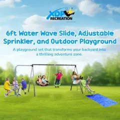 XDP Recreation Playground Park with Water Slide and Triple Fun Go Round