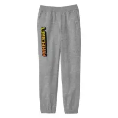 Minecraft Classic Logo Youth Athletic Gray Graphic Jogger Pants