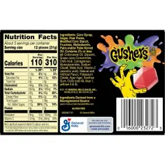Fruit Gushers Halloween Fruit Snacks Movie Box - 3.06oz