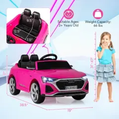 Infans 12V Kids Ride On Car w/Remote Control 4 Wheels Suspension 3 Speeds LED Headlight