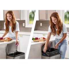 Plasticplace 7-10 Gallon Trash Bags, Black (500 Count)