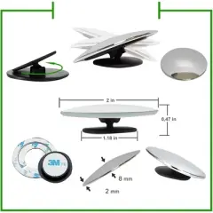 Lebogner HD Glass Blind Spot Mirrors For All Cars, SUV, And Trucks - 2 Pack