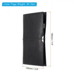 Unique Bargains PU Leather Refillable Magnetic Buckle Notebook