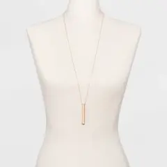 Hammered Bar Pendant Necklace - Universal Thread&trade; Antique Gold