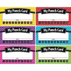 Teacher Created Resources Polka Dots Punch Cards 60 Per Pack 6 Packs (TCR5608-6)