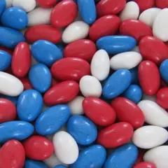 Patriotic Jordan Almonds Medley by Its Delish, 5 Lbs Bulk | Red White and Blue Candied Almonds