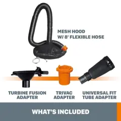 Worx WA4058  Universal Leaf Collection System with TRIVAC & TURBINE Adapters for WG505, WG509 and WG512 Outdoor Power Equipment