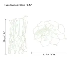 Unique Bargains Mini Tensile-Resistant Sturdy Basketball Net White 9.8"