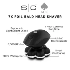 StyleCraft Ace 7X Rotary Bald Head Foil Shaver