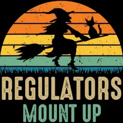 Men's Design By Humans Regulators Mount Up Halloween Witch By RedBirdLS Tank Top