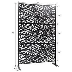 PAGED Leaf-Shaped Fence Privacy Screen for Deck Balcony Patio, Outdoor Privacy Screen Freestanding for Outside Lawn Garden, Patio Privacy Screen