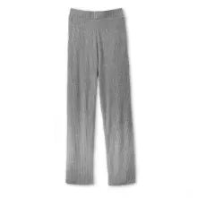 I AM by Studio 51 Clean Wide Leg Pant, Cozy Loose Fit Knit Rib Fabric, Elastic Waistband