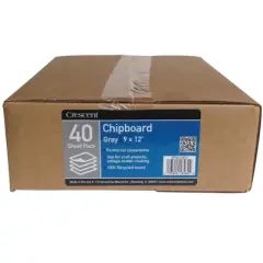 Crescent Mounting Chipboard, 9 x 12 Inches, Gray, Pack of 40