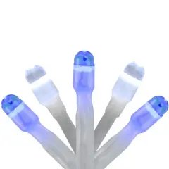 Brite Star LED Swag Christmas Lights - Blue and White - 7.5' White Wire - 150ct