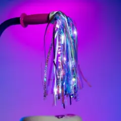 Brightz Streamer LED Bicycle Tassels - Pastel: Silicone & ABS Material, 24-Hour Battery