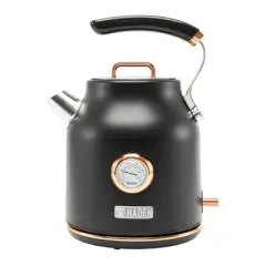 Haden Dorset 1.7 Liter Stainless Steel Electric Hot Water Kettle Bundled with 12 Cup Drip Coffee Maker Coffee Machine, Black & Copper