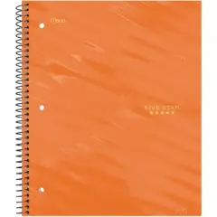 Five Star Active Subject Wide Ruled Notebook 80ct Orange