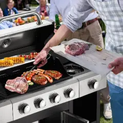 EROMMY 4-Burner Propane Gas Grill With Side Burner