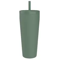 Zak Designs 30 fl oz Stainless Steel Straw Tumbler