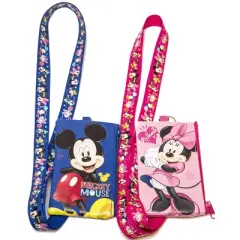 Disney Set of 2 Mickey and Minnie Mouse Lanyards with Detachable Coin Purse by n/a