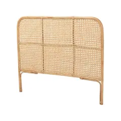 Queen Linette Natural Rattan Headboard Brown - bali & pari