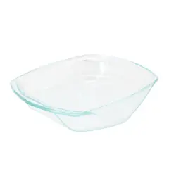 Soho Lounge Carnegie Hill 12 inch x 10 Inch x 2.6 Inch Tempered Glass Roaster Pan with Built-in Handles