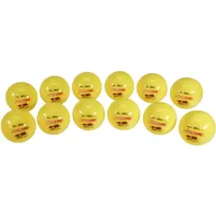 Sportime Inflatable All-Balls, Multi-Purposes, 3 Inches, Yellow, Set of 12