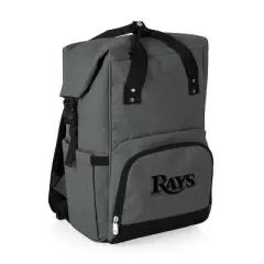 MLB Tampa Bay Rays On The Go Roll-Top Cooler Backpack - Heathered Gray
