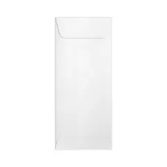 JAM Paper #10 Self Seal Policy Envelopes 4 1/8" x 9 1/2" Strathmore White 50/Pack (7716-WLI-50)