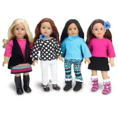Sophia&rsquo;s 9 Piece Winter Set for 18" Dolls, Blue/Black