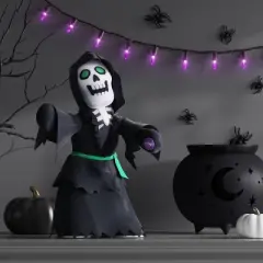 11.5" Animated Plush Ghoul Halloween Decorative Prop Black - Hyde and EEK! Boutique&trade;