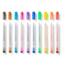 Cricut Joy 10pk Glitter Gel Rainbow Pen Set: Multicolored 1.0mm Gel Pens for Art & Stationery