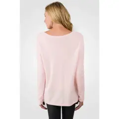J CASHMERE Women's 100% Cashmere Dolman Sleeve Pullover High Low Sweater