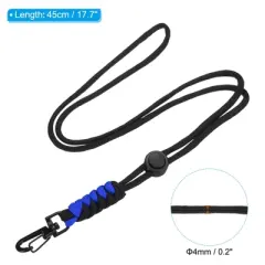Unique Bargains Polyester Wear-resistant Lightweight ID Card Neck Lanyards with Hooks