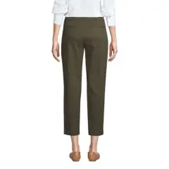 Lands' End Women's Mid Rise Pull On Knockabout Chino Crop Pants
