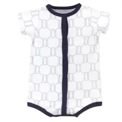 Hudson Baby Infant Boy Cotton Rompers 3pk, Ahoy