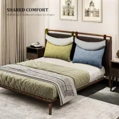 Acoinel Wall-Mounted Twin Headboard Pillow, Ergonomic Adjustable Neck Support