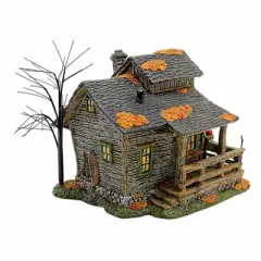 Department 56 Villages 7.25 In Ichabod Crane's House Halloween Building , Lighted Halloween Decor Halloween Snow Village (1PC)