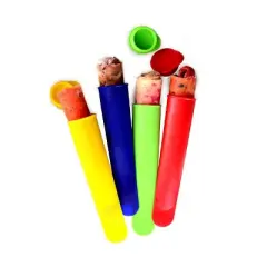 Norpro 4 Piece Silicone Ice Pop Maker Set, Assorted Colors