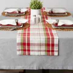 Design Imports  Christmas Plaid Table Runner, Orchard, 14X72"