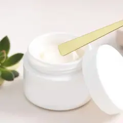 Unique Bargains Hangable Flat Shape Mini Makeup Cosmetic Spoon 2 Pcs