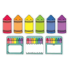 Creative Teaching Press&reg; Core Decor Doodle Crayons 6" Designer Cut-Outs, 54 Per Pack, 3 Packs