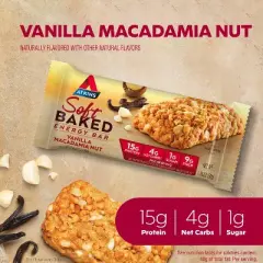 Atkins Soft Baked Energy Meal Bars - Vanilla Macadamia Nut - 8.82oz/5pk