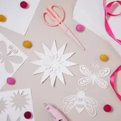 Bright Creations 30 Sheets Double-Sided White Glitter Cardstock Paper for DIY Crafts, Card Making, Invitations, 300GSM, 8.5 x 11 In