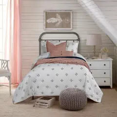 Twin Kirkland Metal Headboard with Frame Aged Pewter - Hillsdale Furniture