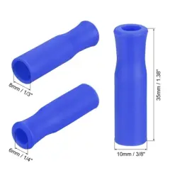 Unique Bargains Silicone Removable Soft Flexible Reusable Drinking Straws 8 Pcs